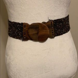 Brown Beaded Belt